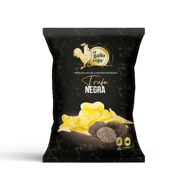 PAPAS TRUFA GALLO ROJO 100gr, Caja 10und